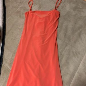Orange mini dress